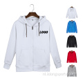 Unisex hoogwaardige herenpullover -rits omhoog hoodie